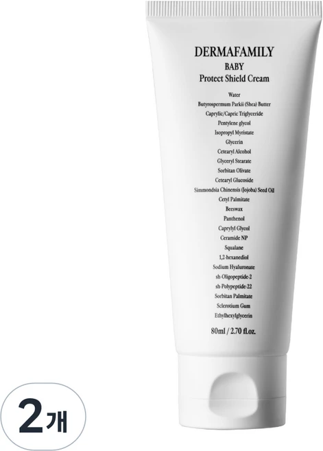 더마패밀리 베이비 유아 아기 로션 프로텍트 쉴드 고보습 크림, 2개, 80ml - 쿠팡