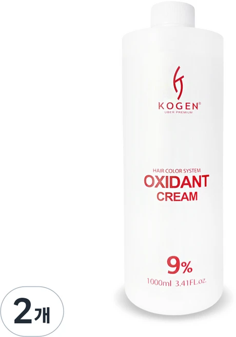 코겐 프리온 염색 산화제 9%, 2개, 1000ml - 쿠팡