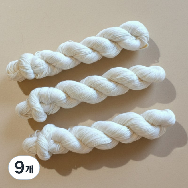 타래실 명주실 돌잡이 백일상 이불실 액막이 무명실, 9개, 아이보리
