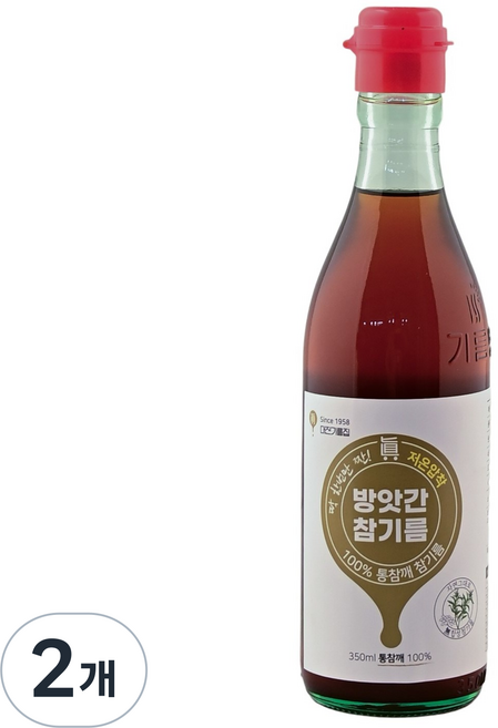 대전기름집 100% 통참깨로 짠 고소한 방앗간 참기름 350ml, 2개