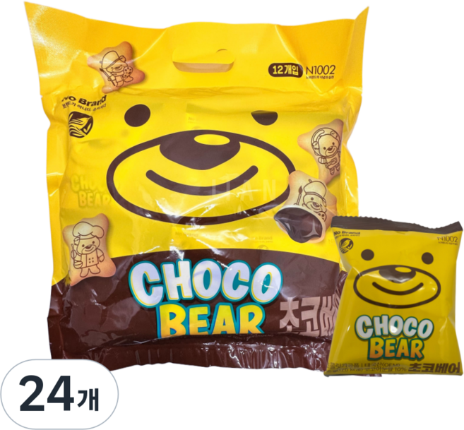 노브랜드 과자, 초코베어, 24개