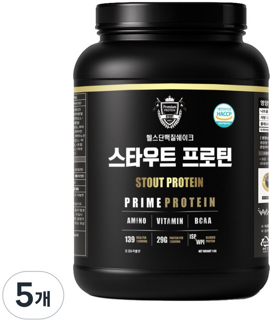 스타우트 프로틴, 5개, 1kg