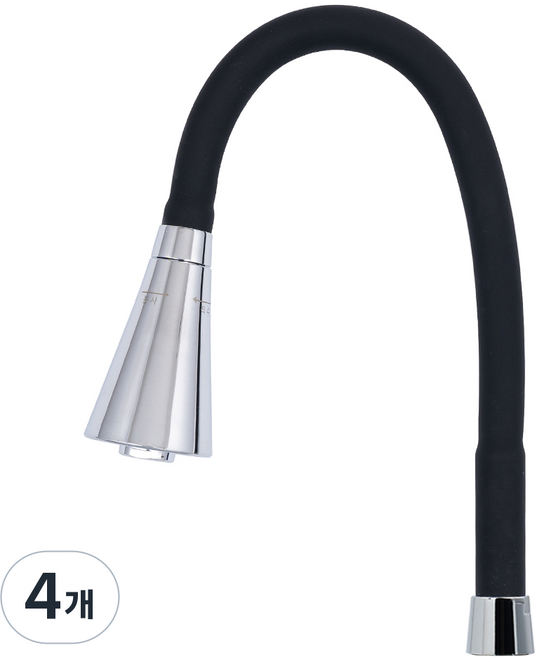 클린 물때방지 주방 교체용 컬러 코브라 블랙, 4개