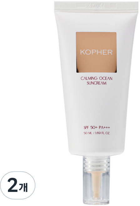 코페르 혼합자차 촉촉 에센스 톤업 선크림, 50ml, 2개