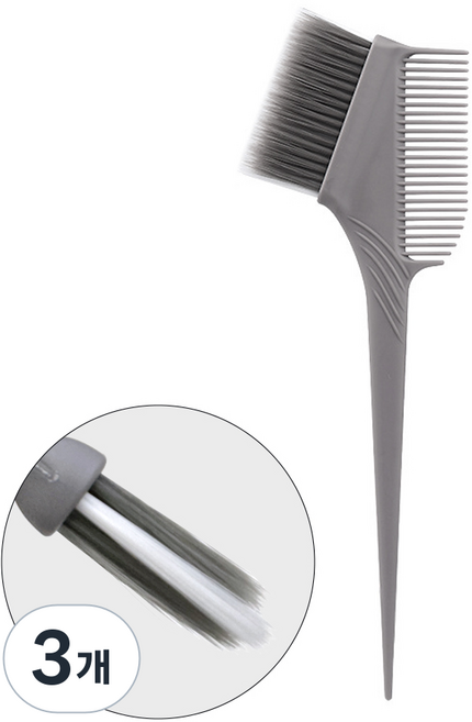 루시피 3중모 고급 염색솔 염색빗 염색브러쉬, 3개