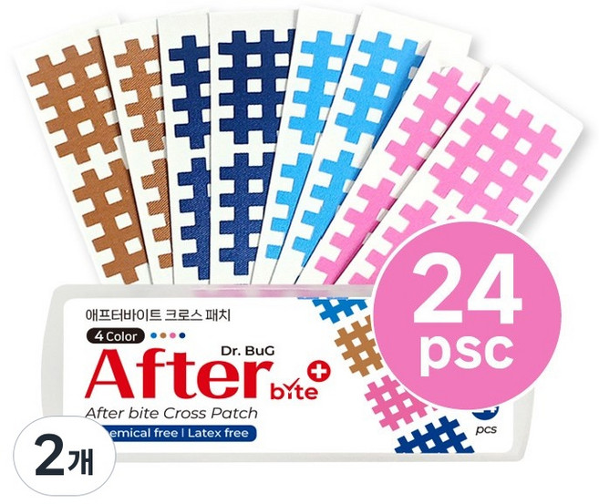 3위 - 애프터 바이트 CROSS 패치 24P, 2개, 4 COLOR 24P