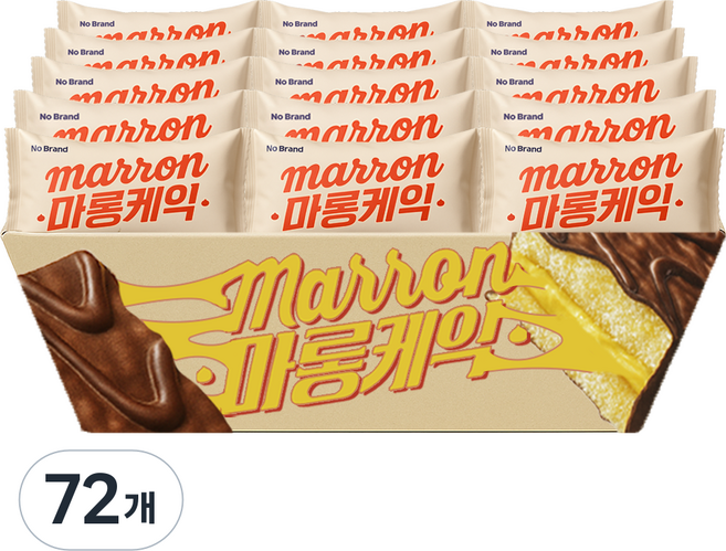 스낵큐 노브랜드 과자, 72개, 마롱케익