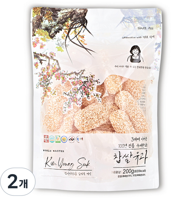김영숙명인 찹쌀 한과 프리미엄 유과, 2개, 200g