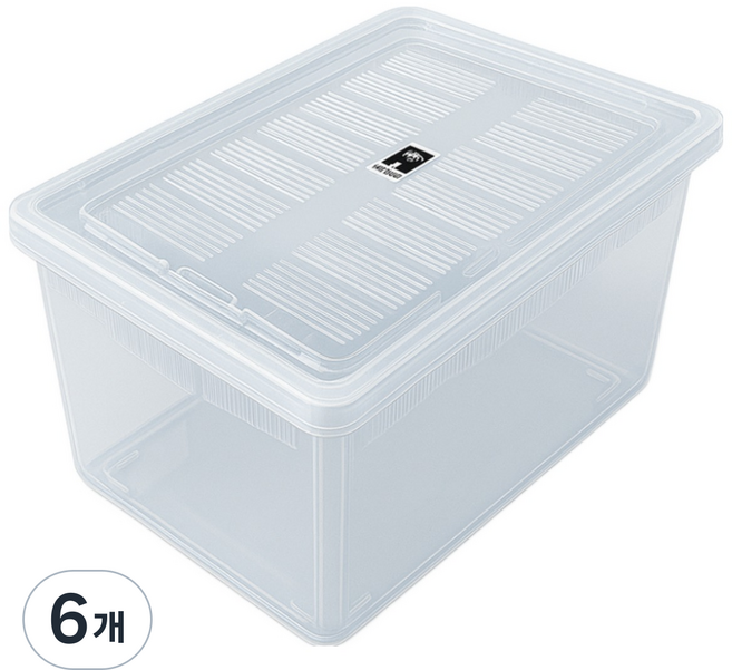 NRC적재형케이지 대사이즈 크레 파충류 사육통, 6개, 반투명 흰색