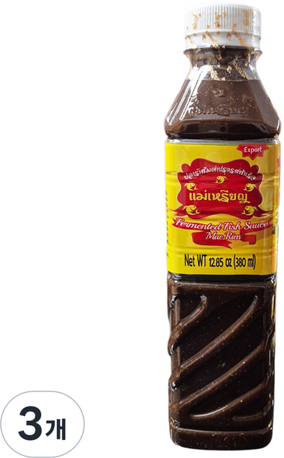 태국 발효피쉬소스 매리엔 피쉬소스 / Fermented Fish Sauce Mae Rien, 3개, 380ml