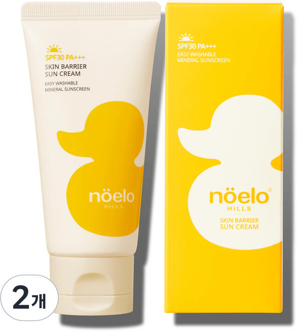 [노엘로힐스] 저자극 이지워시 아기 신생아 선크림 SPF30+ (청담동 산후조리원 / 신세계 현대 롯데 백화점 / 스킨베리어 선크림), 2개, 50ml