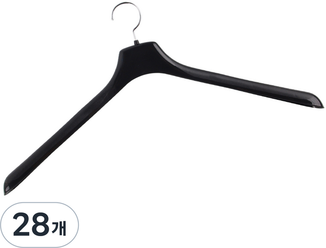 국내생산 22인치 특대형 남성자켓옷걸이, 28개, 블랙