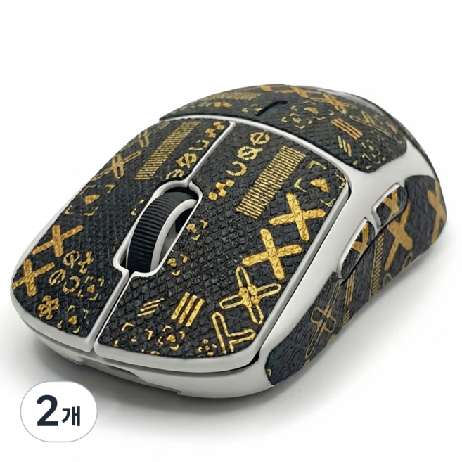 케이노 지슈라 전용 마우스 그립 테이프 논슬립 패치 G PRO X SUPERLIGHT, 2개, Full_Gold