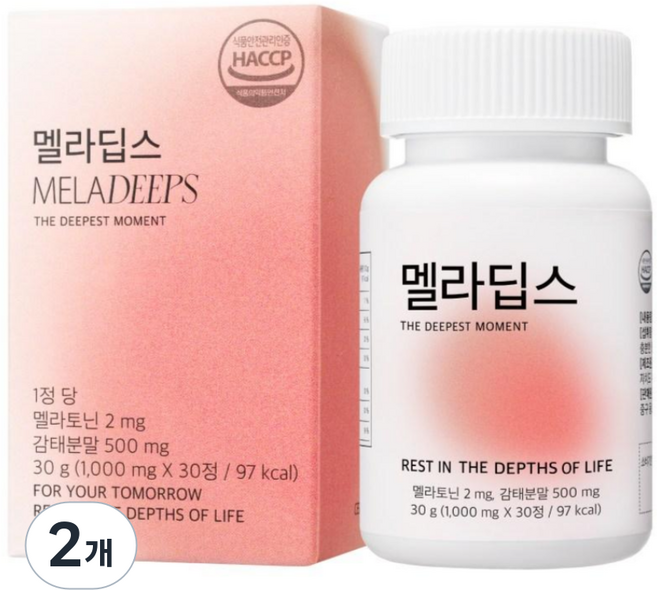 멜라딥스 식약청 HACCP 인증 식물성 멜라토닌 2mg 감태추출물 몽모랑시타트체리, 2개, 30정