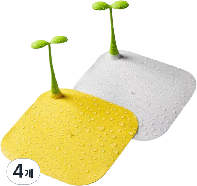 GLBO 배수구 냄새차단매트 하수구덮개FCD, 다색, 4개