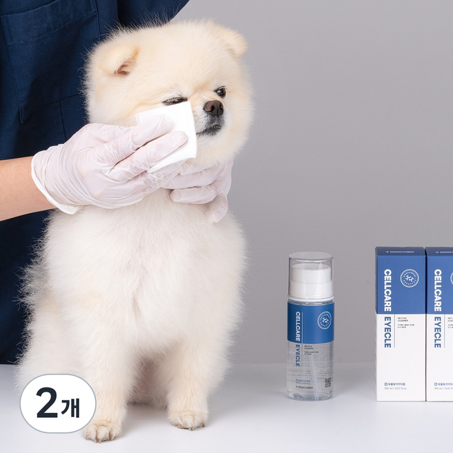 두카메디 셀케어 아이 아이클 눈물자국 눈가세정제 눈물냄새 악취 안구케어, 150ml, 2개