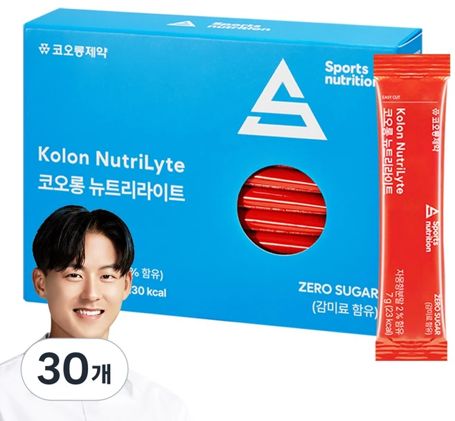코오롱제약 뉴트리라이트 이온음료 무설탕 제로 비타민 수분충전 전해질워터 10포, 30개, 7g - 쿠팡