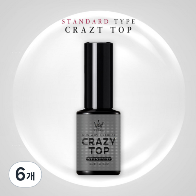 그라시아 진비 논와이프 크레이지 탑 젤 스텐다드, 투명, 6개, 14ml