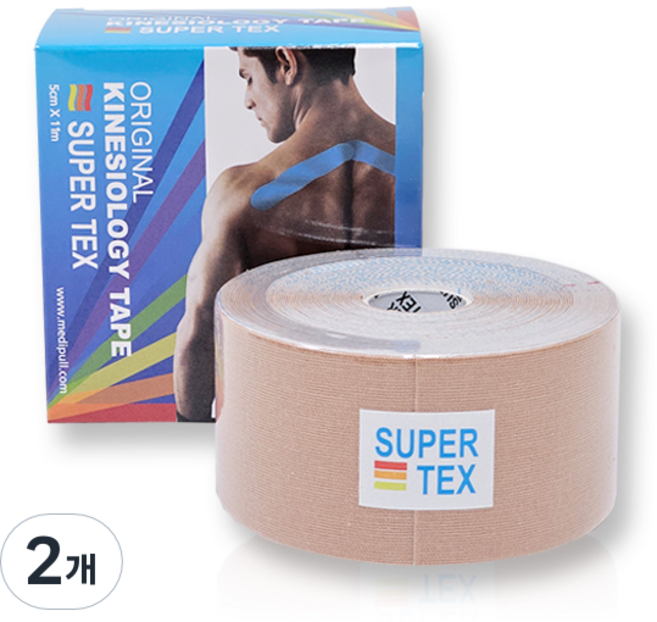 나사라 슈퍼텍스 키네시올로지테이프 5cm x 11m 대용량, 1개입, 2개
