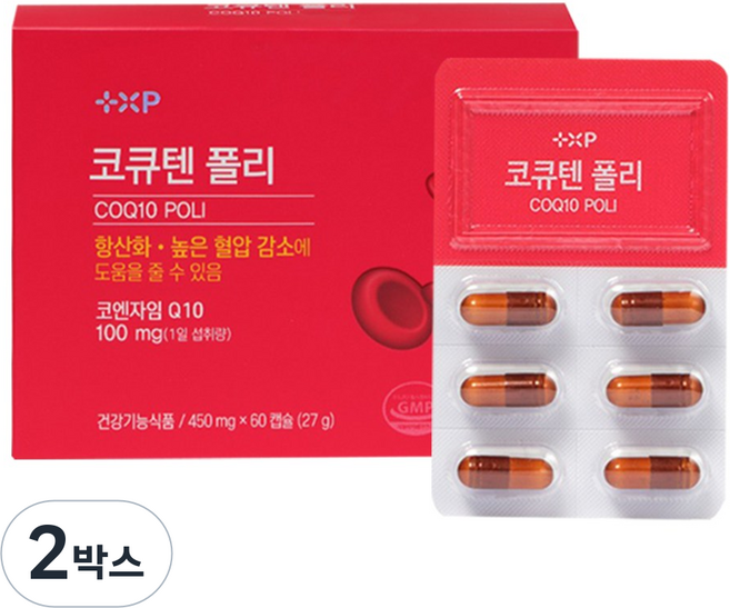 플러스엑스팜 코큐텐 폴리 COQ10 POLI 코엔자임 Q10, 60회분, 2박스