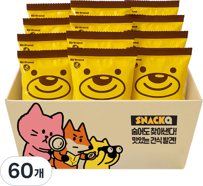 스낵큐 노브랜드 과자 세트, 60개, 초코베어