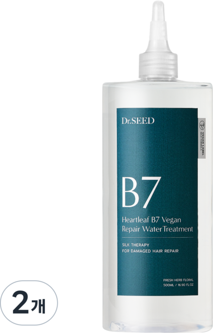 [비건라이프] 닥터시드 어성초 B7 비건 트리트먼트, 2개, 500ml