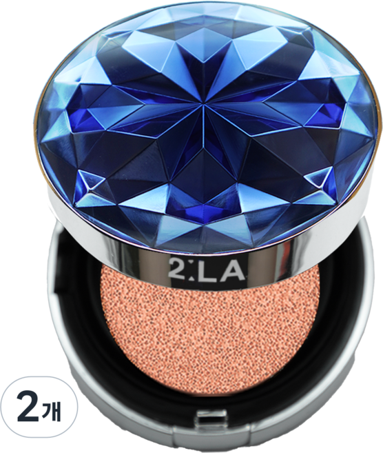 [면세점 브랜드] 투라 토닝 블랙 쿠션 팩트, 블루 23호, 2개