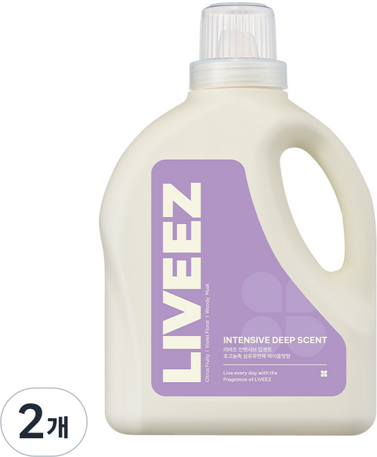리비즈 인텐시브 딥센트 섬유유연제 초고농축/바이올렛향, 2개, 2L
