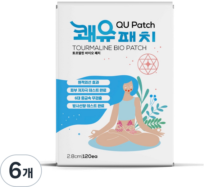 쾌유 동전패치 근육관절 원적외선 패치, 6개