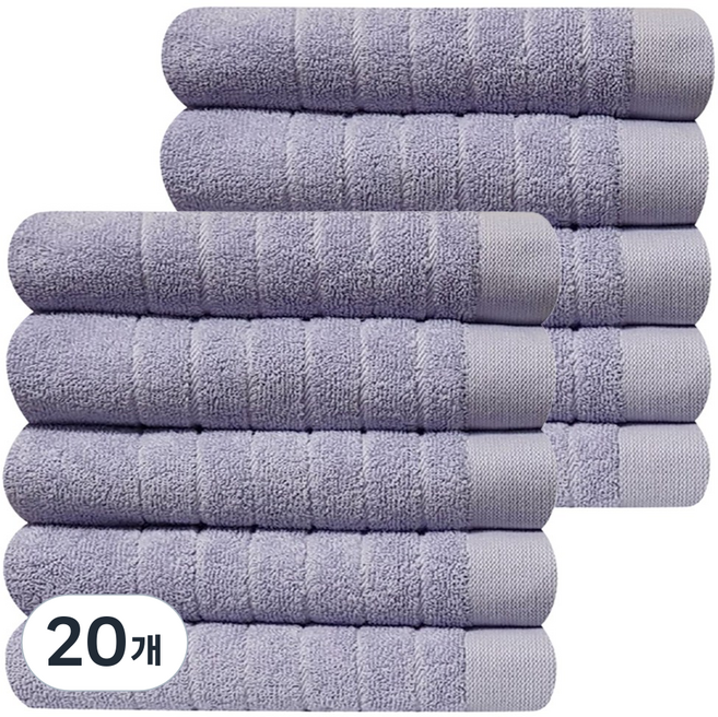 다주타올 30수 데일리 수건 105g, 라벤더퍼플, 20개