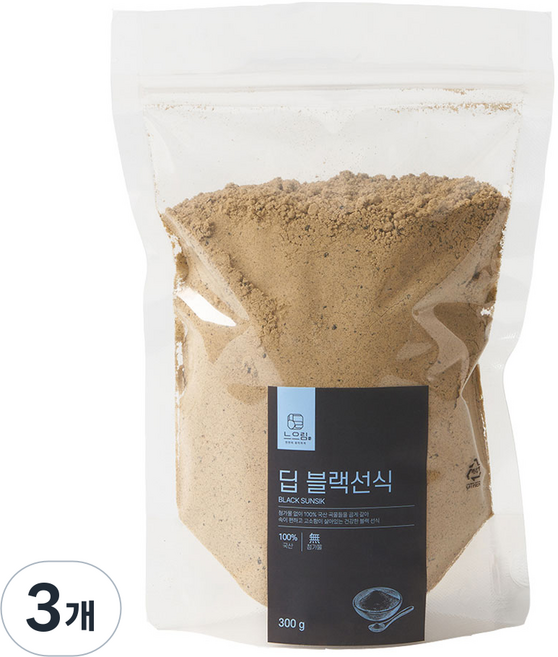 느으림 건강하게 두 번 볶은 딥 블랙선식, 3개, 300g