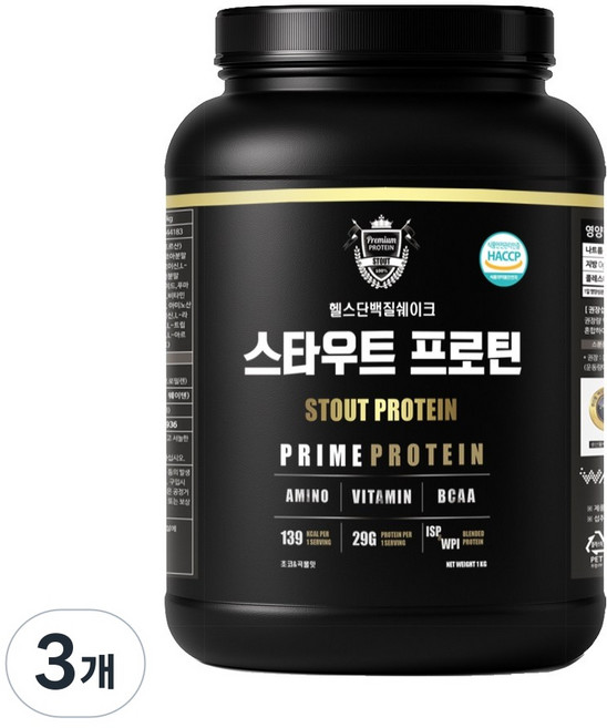 스타우트 프로틴, 3개, 1kg