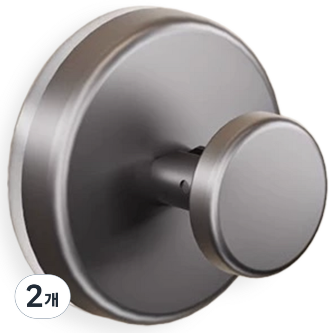 내집클로버 흡착식 다용도 착붙 걸이, 2개, 그레이