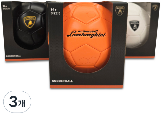 람보르킥 사커볼 (람보르기니 라이센스 축구공), 3개, 오렌지컬러(LFB552-5)