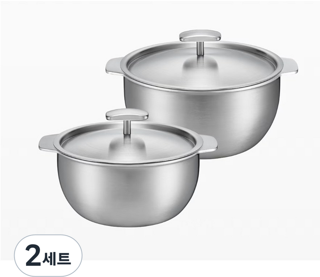 쿡에버 스테인레스 뚝배기 셋트, 2세트