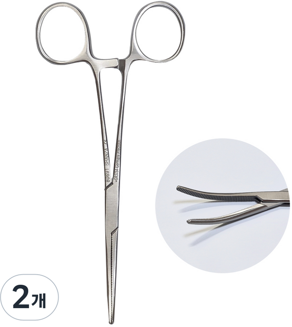 의료용 캘리 가위 16cm 곡선형 포셉 켈리 병원 의료 외과, 2개
