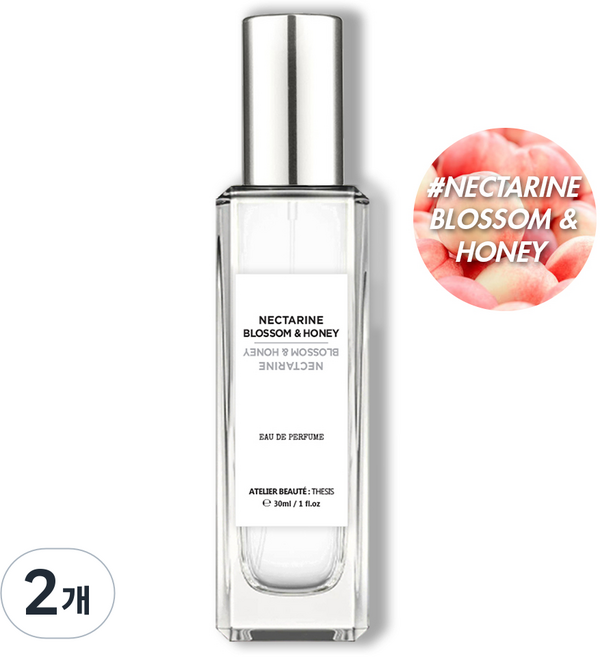 떼시스 넥타린 블로썸 앤 허니 상큼달달 과일 플로럴 니치 향수 오드퍼퓸, 2개, 30ml