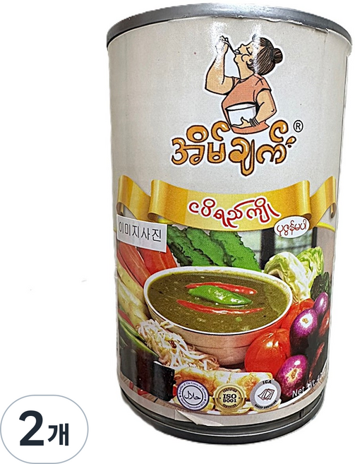 미얀마 베스트 피쉬 페이스트 소스 흰캔 / Myanmar Best Fish Paste Sauce White Can, 2개, 400g