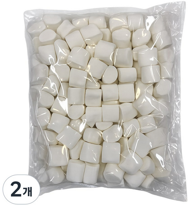 화이트 빅 마시멜로우 두쫀쿠 바베큐용 재료, 1kg, 2개