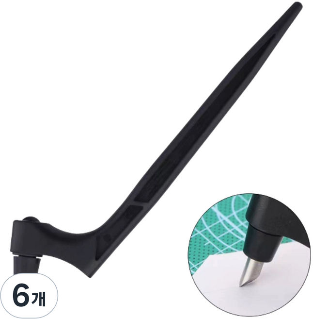 360도 회전하는 정밀 커팅펜 아트나이프 종이 필름 비닐 컷팅펜 DIY 공예 공작용, 6개, 혼합색상