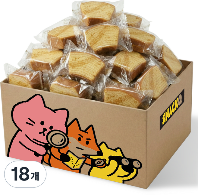 스낵큐 노브랜드 과자, 18개, 오리지널 바움쿠헨