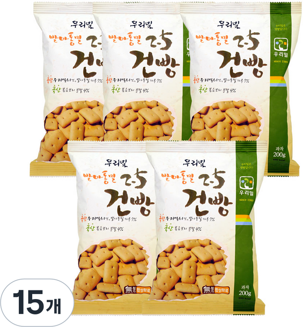 발아통밀 2.5건빵, 15개, 200g