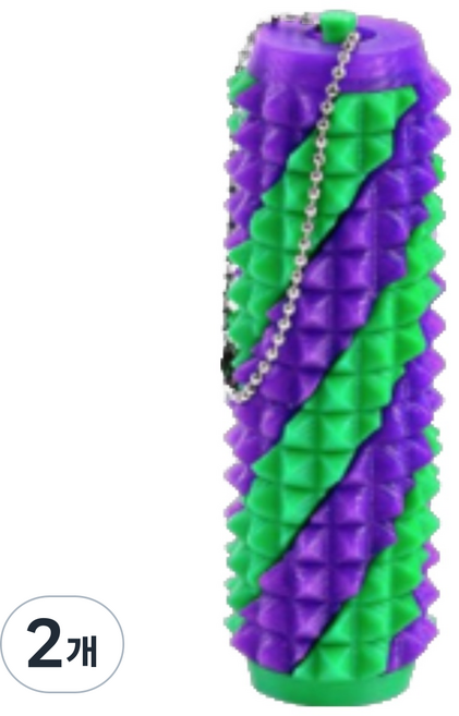 손가락 롤러 스트레스 해소 토이 미니 텍스처 롤러 항스트레스 장난감, 2개, 녹색 보라색