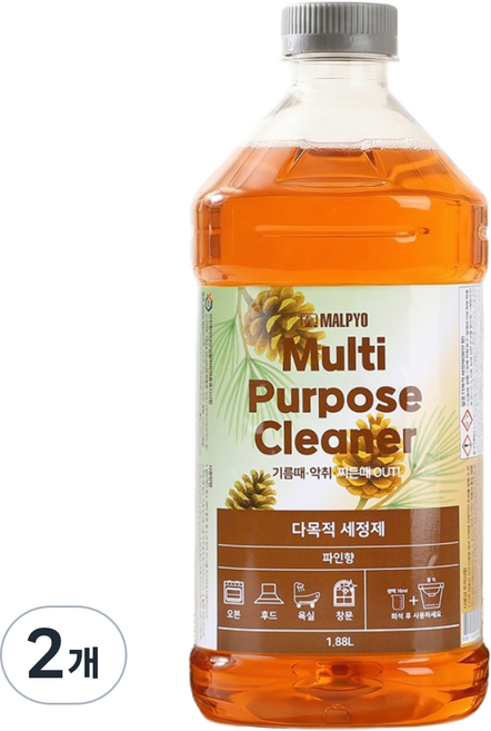 [말표] 다목적클리너 파인향, 2개, 1.88L