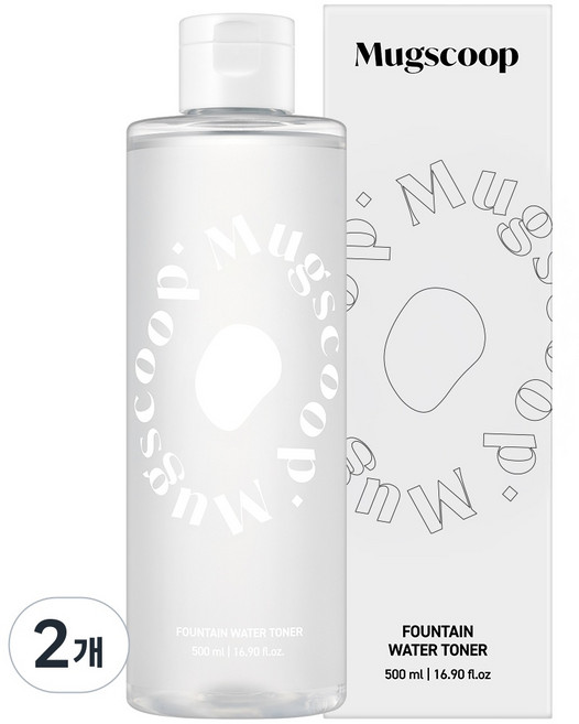 머그스쿱 병풀 5만PPM 리포좀 히알루론산 수분 진정 토너, 2개, 500ml