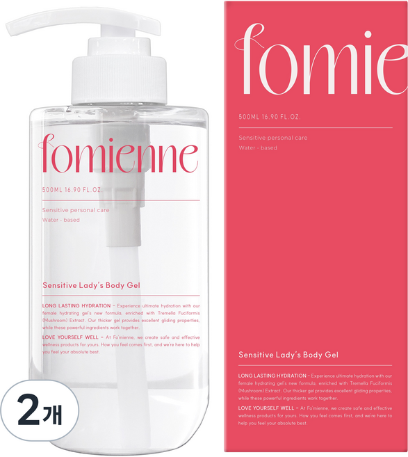 포미엔느 센서티브 레이디스 수용성 바디 젤, 2개, 500ml