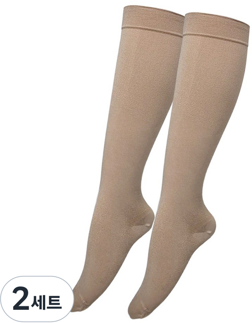 메디지아 의료용 무릎형 발막힘 압박스타킹 압박밴드 다리 스킨, 종아리/무릎형, 2세트