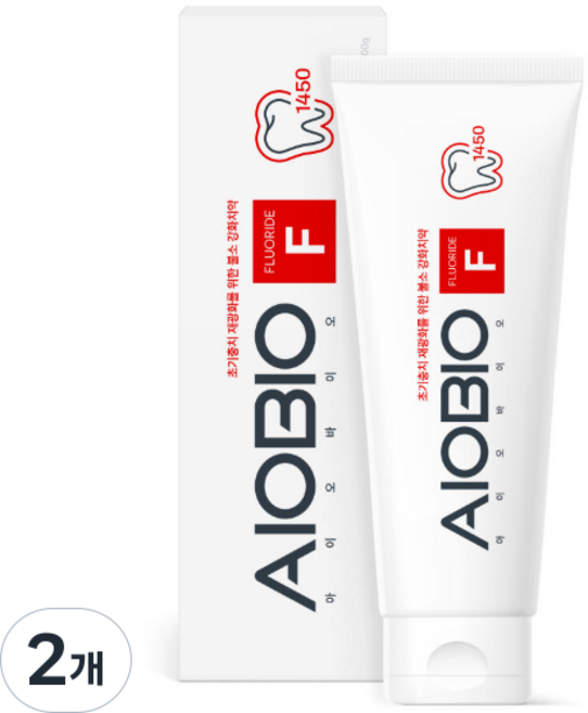 아이오바이오 F1450 불소 충치예방 교정치약, 100g, 2개