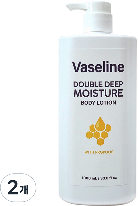 바세린 프로폴리스 더블 딥 모이스춰 바디로션, 2개, 1L