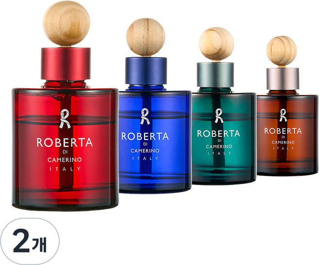 로베르타 디까메리노 차량용 방향제 디퓨져 120ml, 2개, 레드 피오레